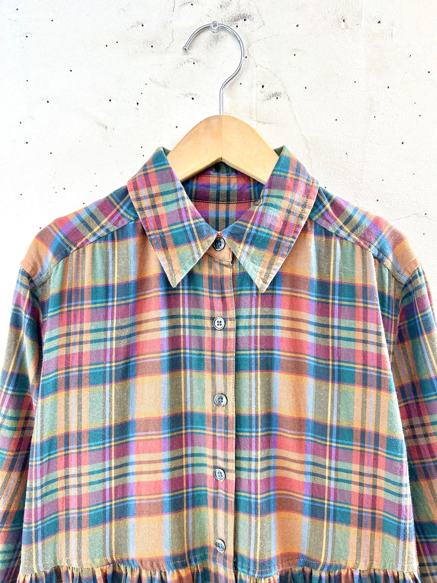 Vintage Plaid Dress [K30735]