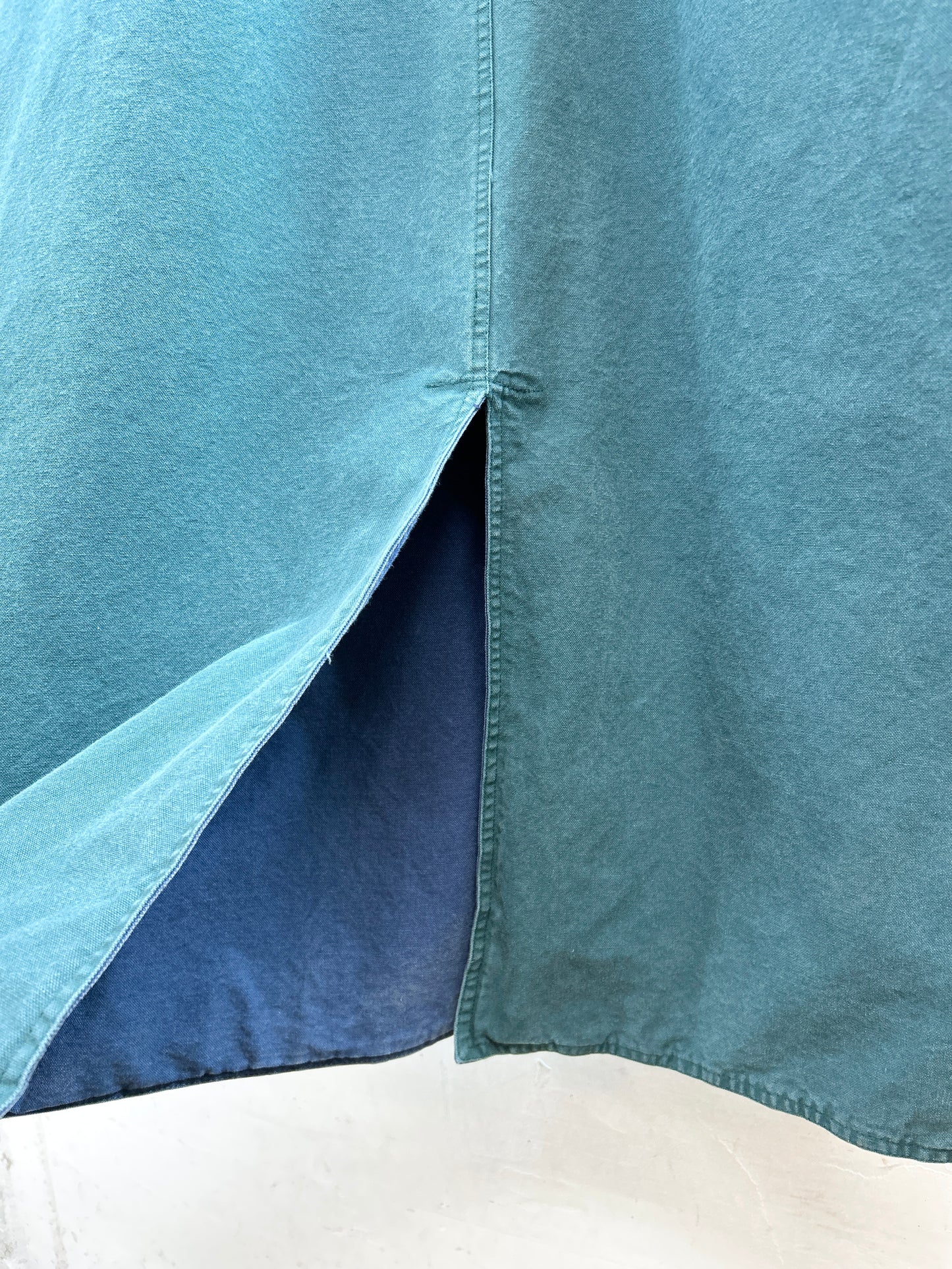 Vintage Denim Coat Navy &Green Reversible [L31042]
