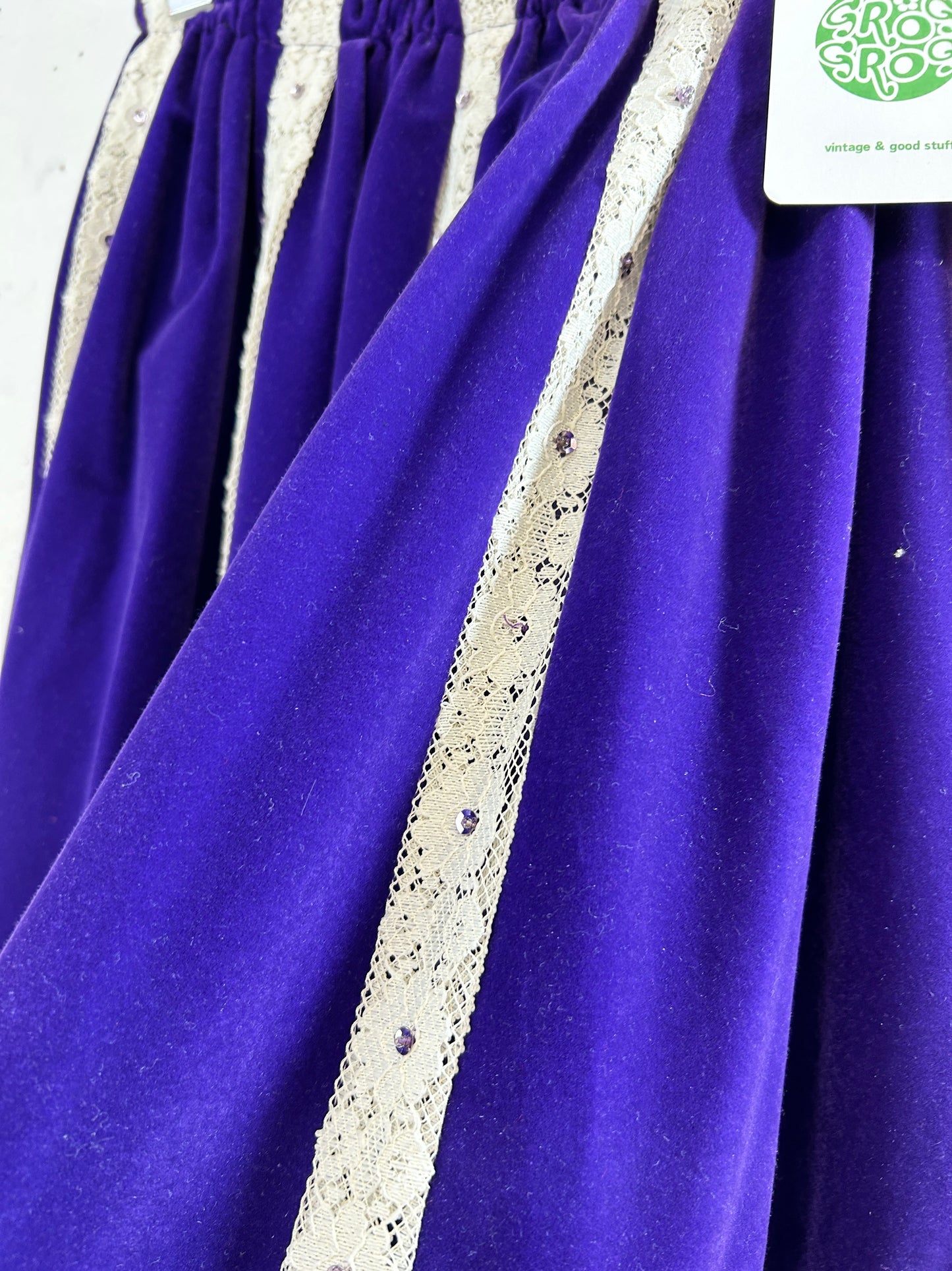 ’70s Velour Skirt 〜carefree fashions〜 [I30153]