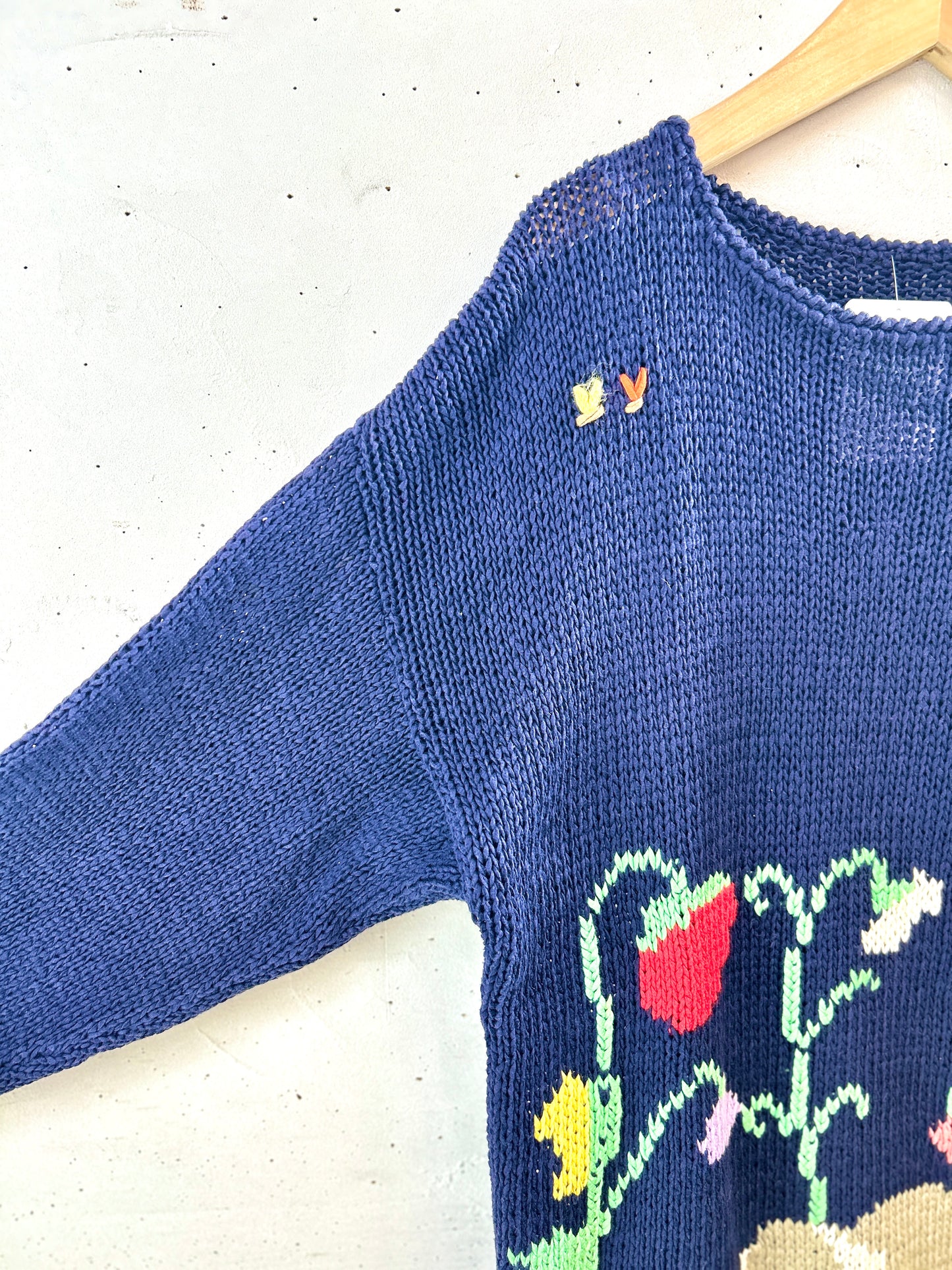 Vintage Cotton Hand Knit Sweater [J30667]
