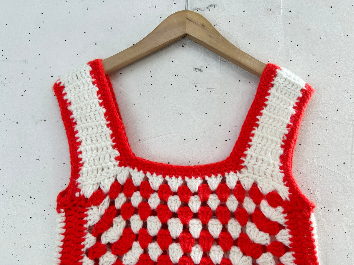 Vintage Granny Square Vest [I33770]