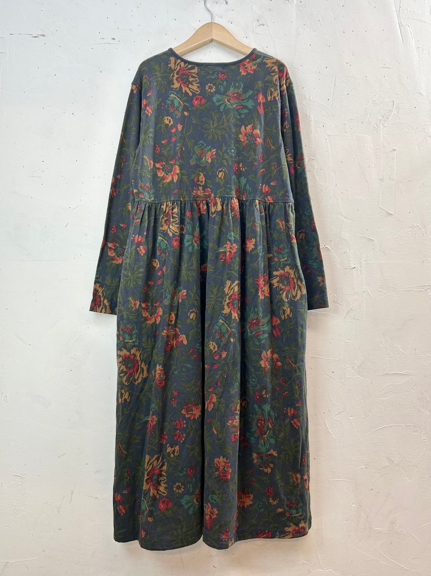 Vintage Flower Cotton Dress [L29216]