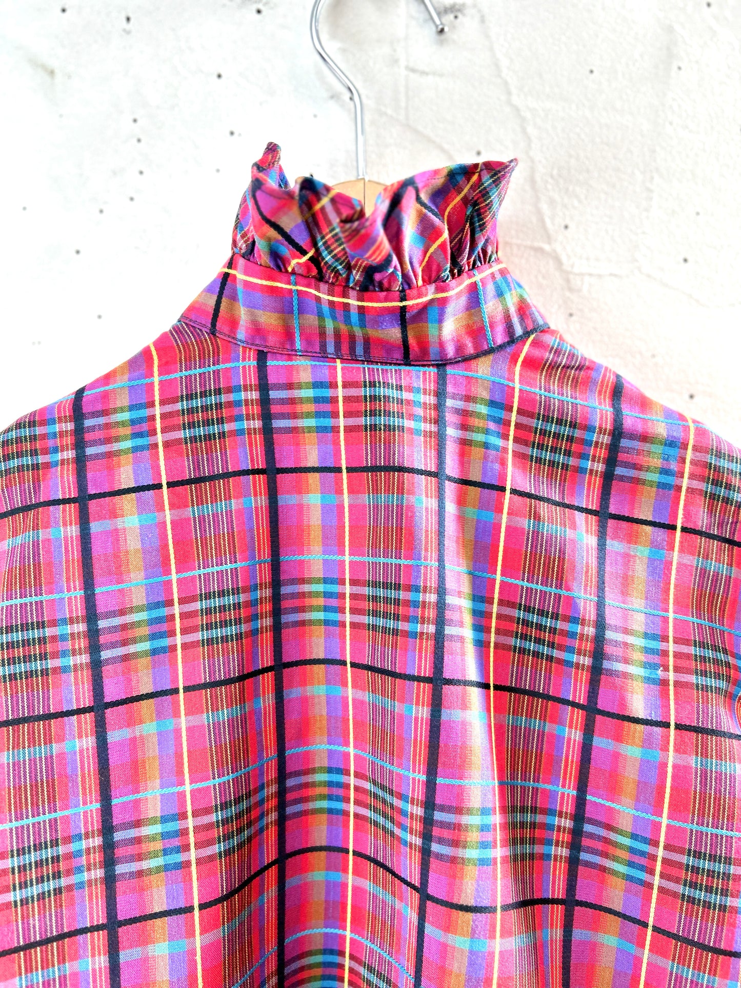 ’70s Vintage Plaid Shirt [H30941]