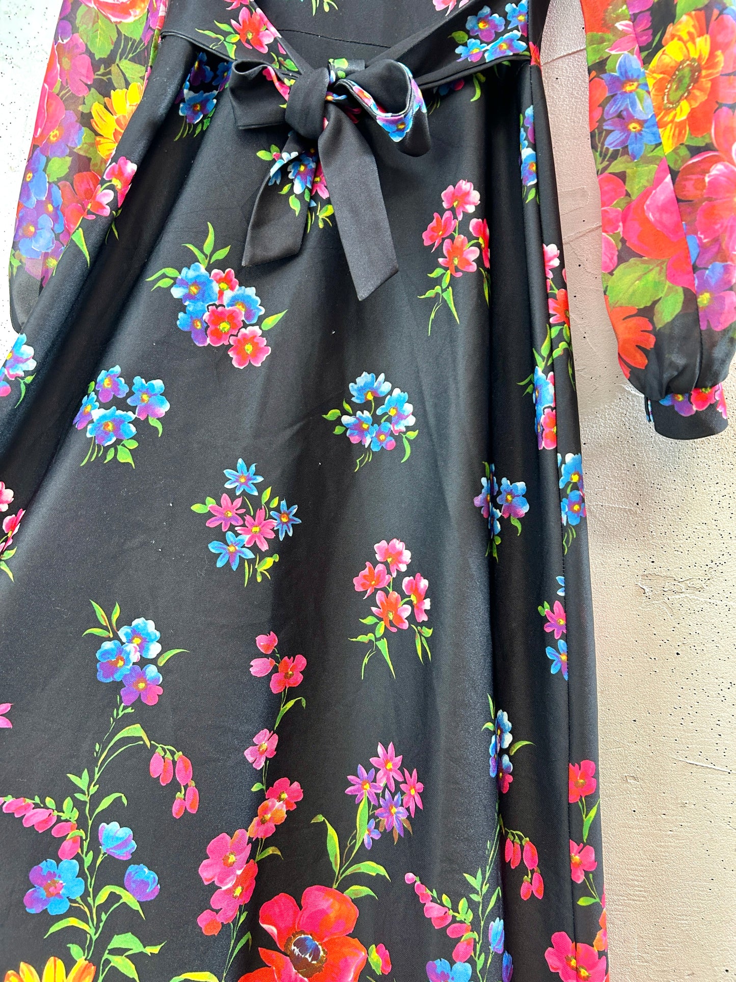 ’70s Vintage Flower Dress [H33674]