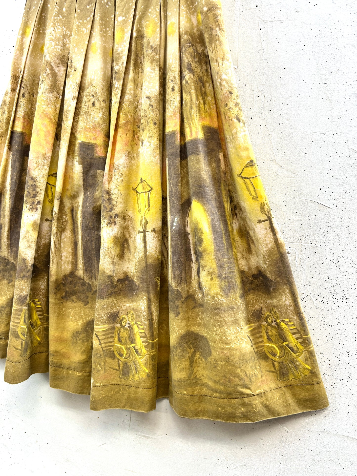 '50s Vintage End Pattern Skirt [E32549]