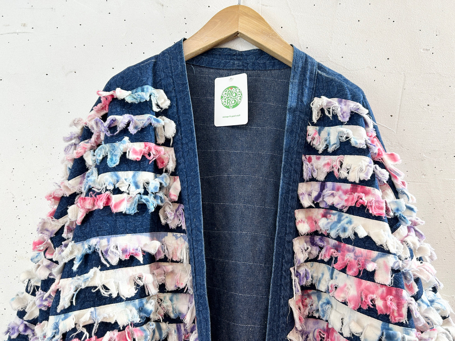 Vintage Denim Fringe Jacket [I30318]