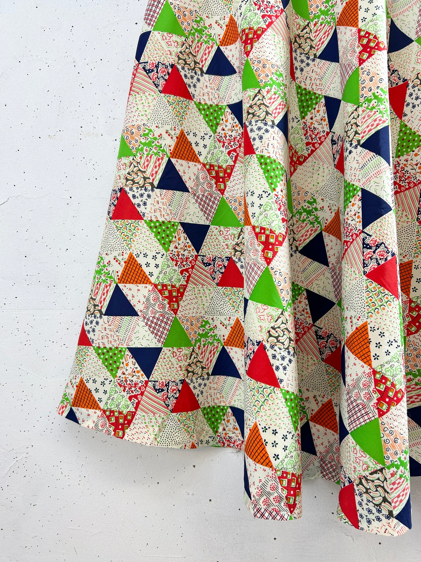 Vintage  '70s Patchiprint Skirt [H30916]