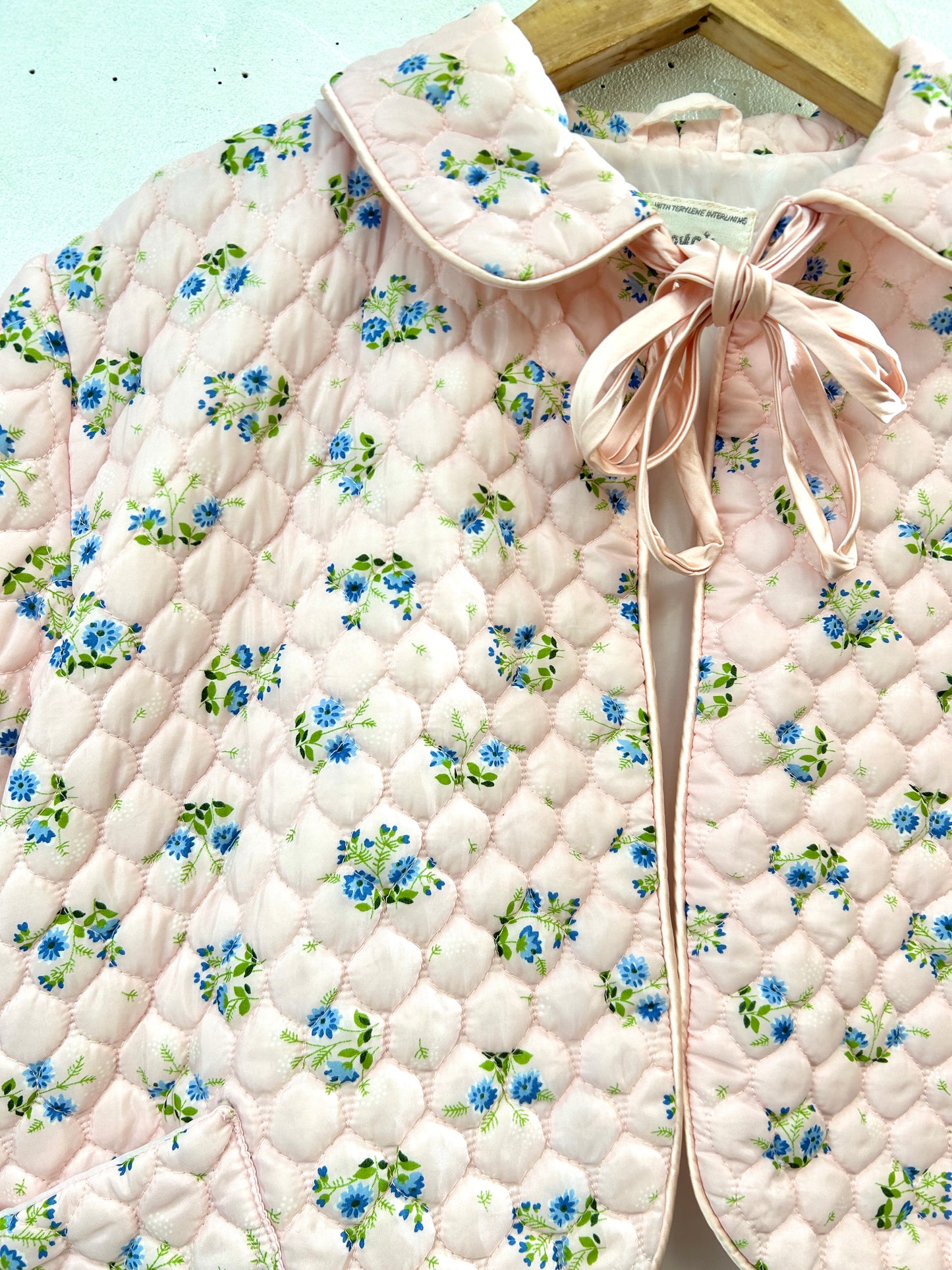 '60s Vintage Quilting Bed Jacket [L31054]