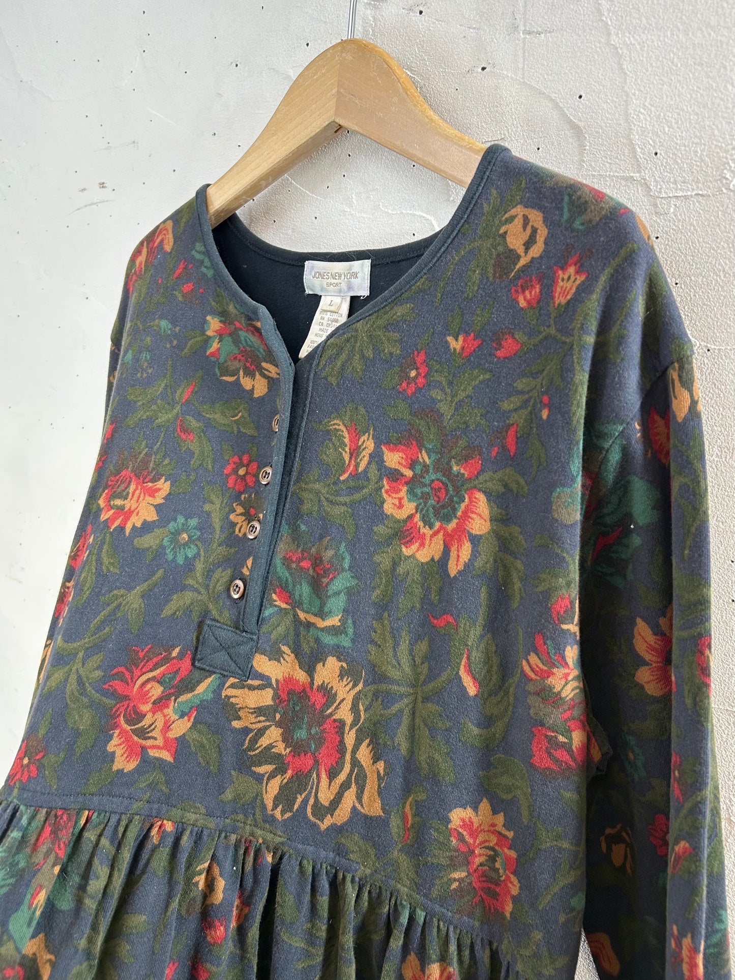 Vintage Flower Cotton Dress [L29216]