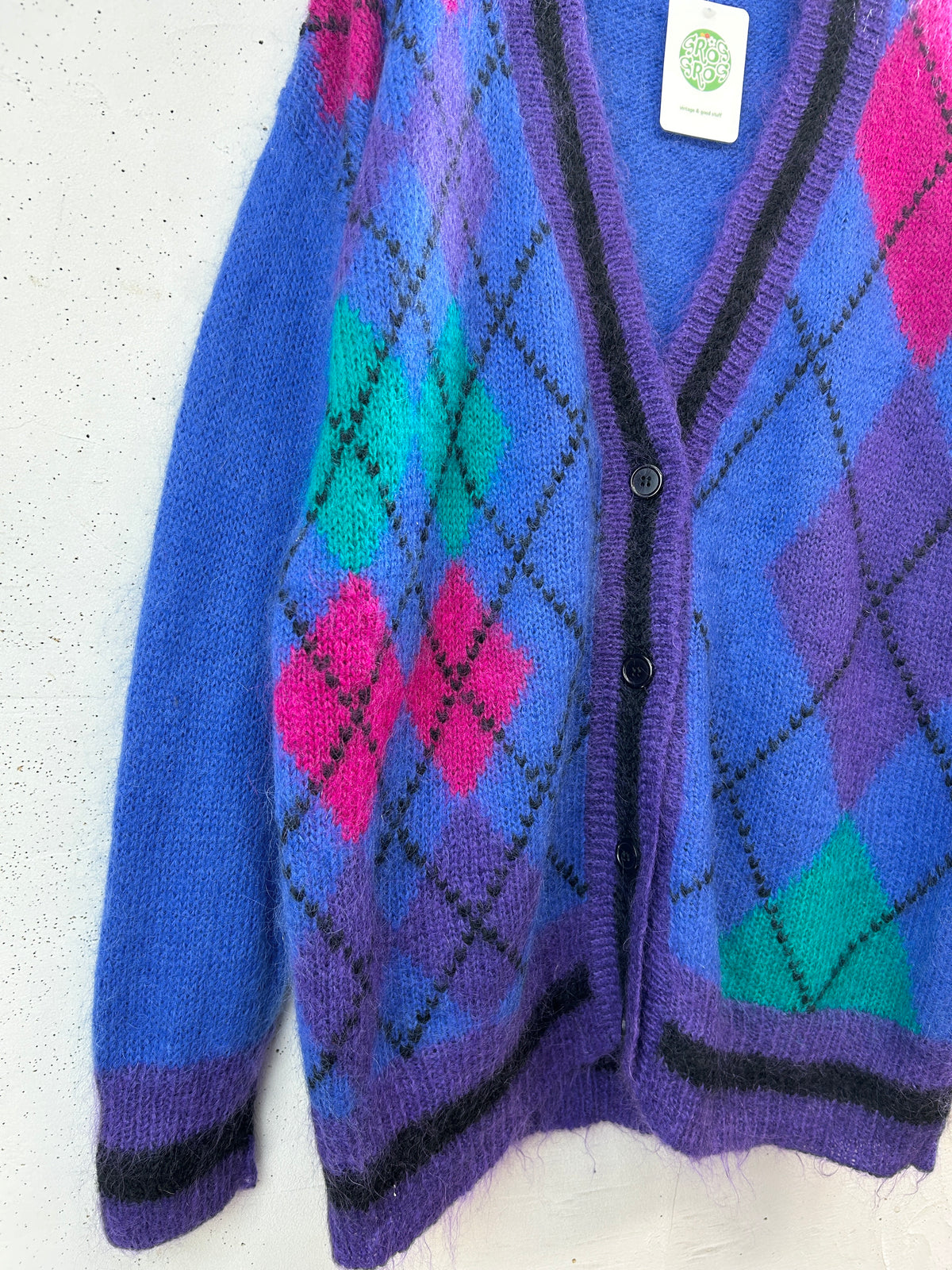 Vintage Mohair Knit Cardigan [J34106]