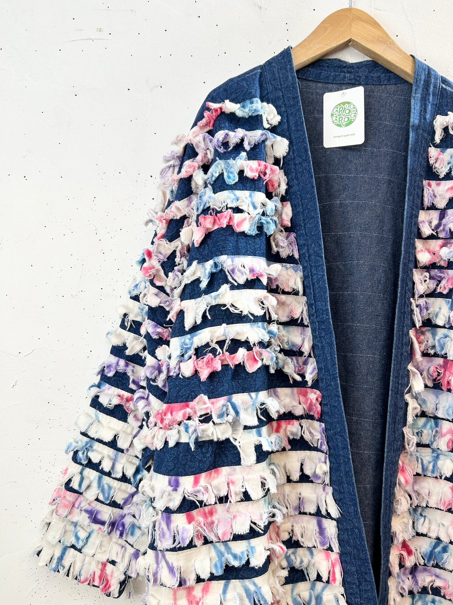 Vintage Denim Fringe Jacket [I30318]