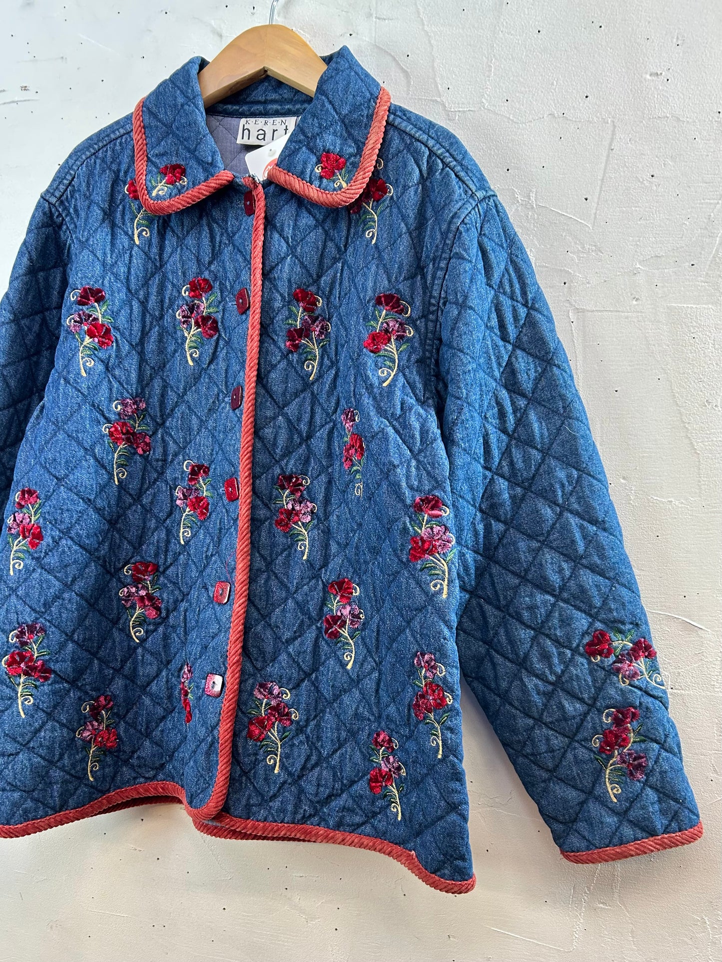 Vintage Quilting Denim Jacket [L29154]