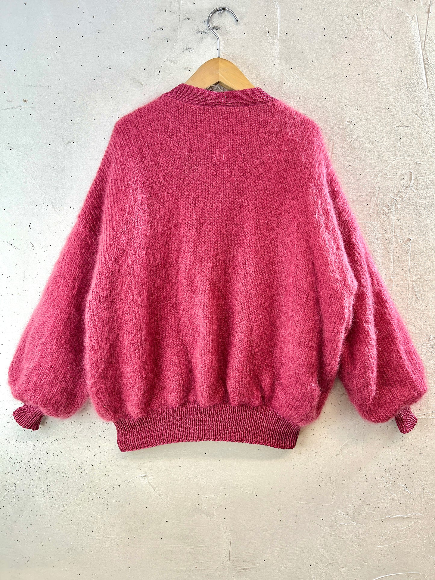 Vintage Mohair Knit Cardigan MADE IN ENGLAND [L30943]