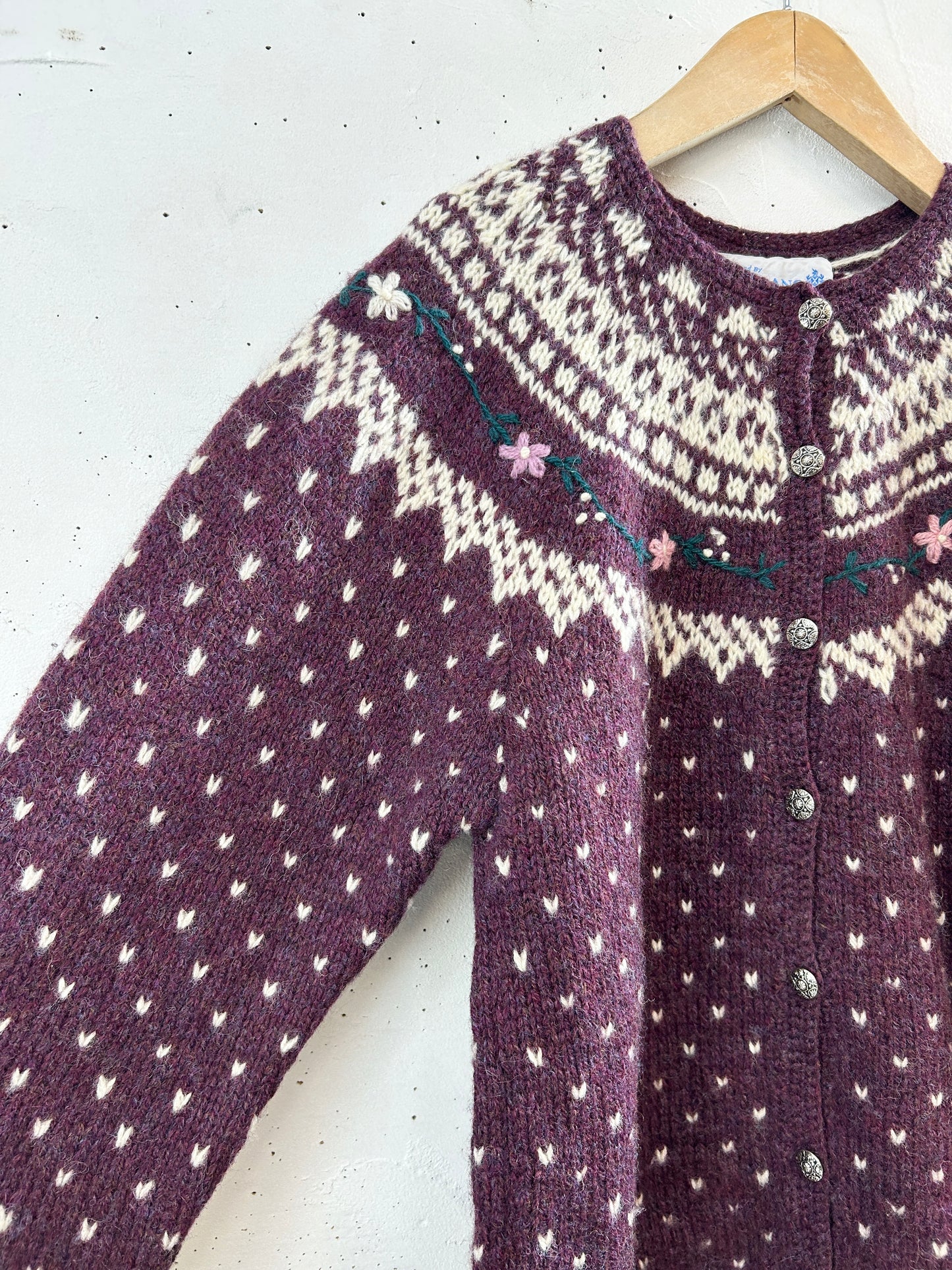 Vintage Nordic Knit Cardigan 〜DEANS OF Scotland〜 [K30924]