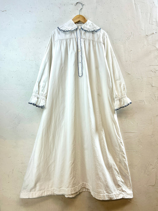 '50sVintage White Dress [H30930]