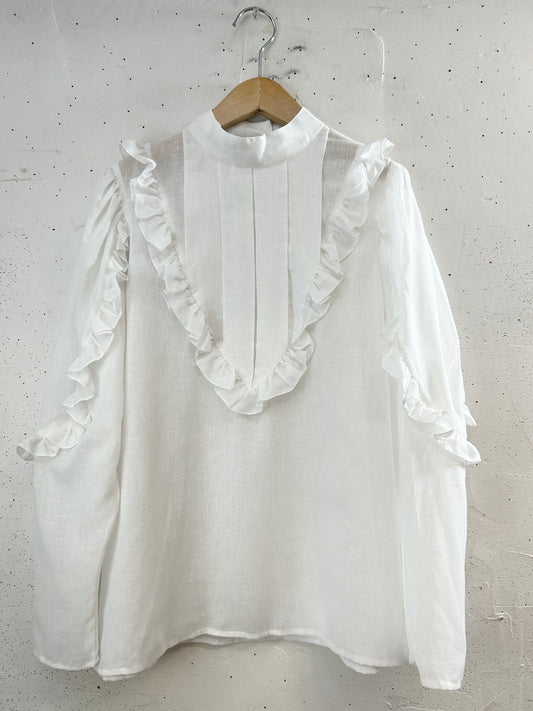 Vintage White Blouse [I33743]