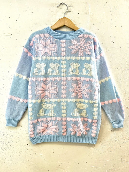 Vintage Fancy Knit Sweater 〜MADE IN USA〜 [K30790]