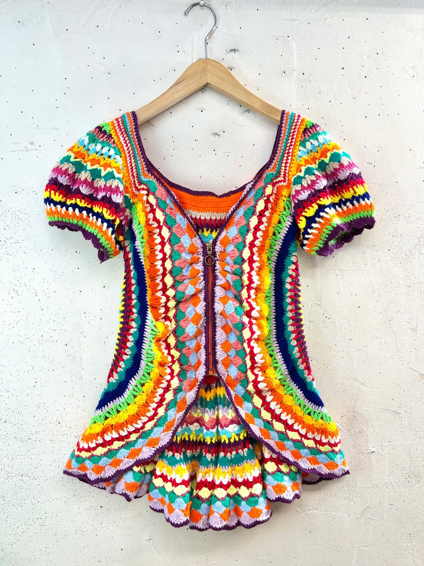 Vintage Granny Square Knit  [H33599]