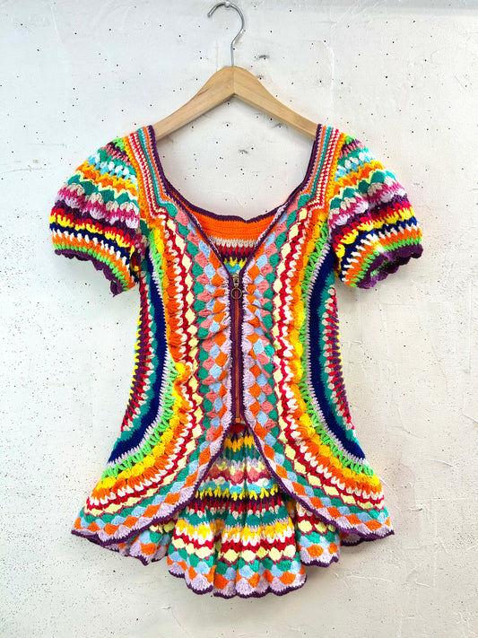 Vintage Granny Square Knit  [H33599]