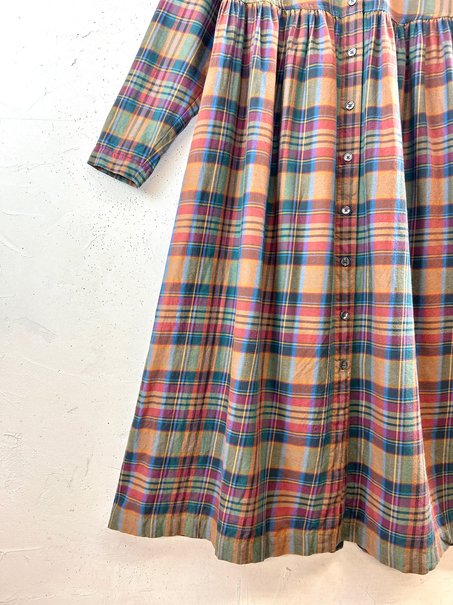 Vintage Plaid Dress [K30735]