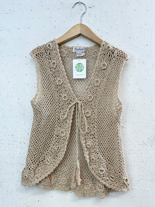Vintage Crochet Vest [H33489]