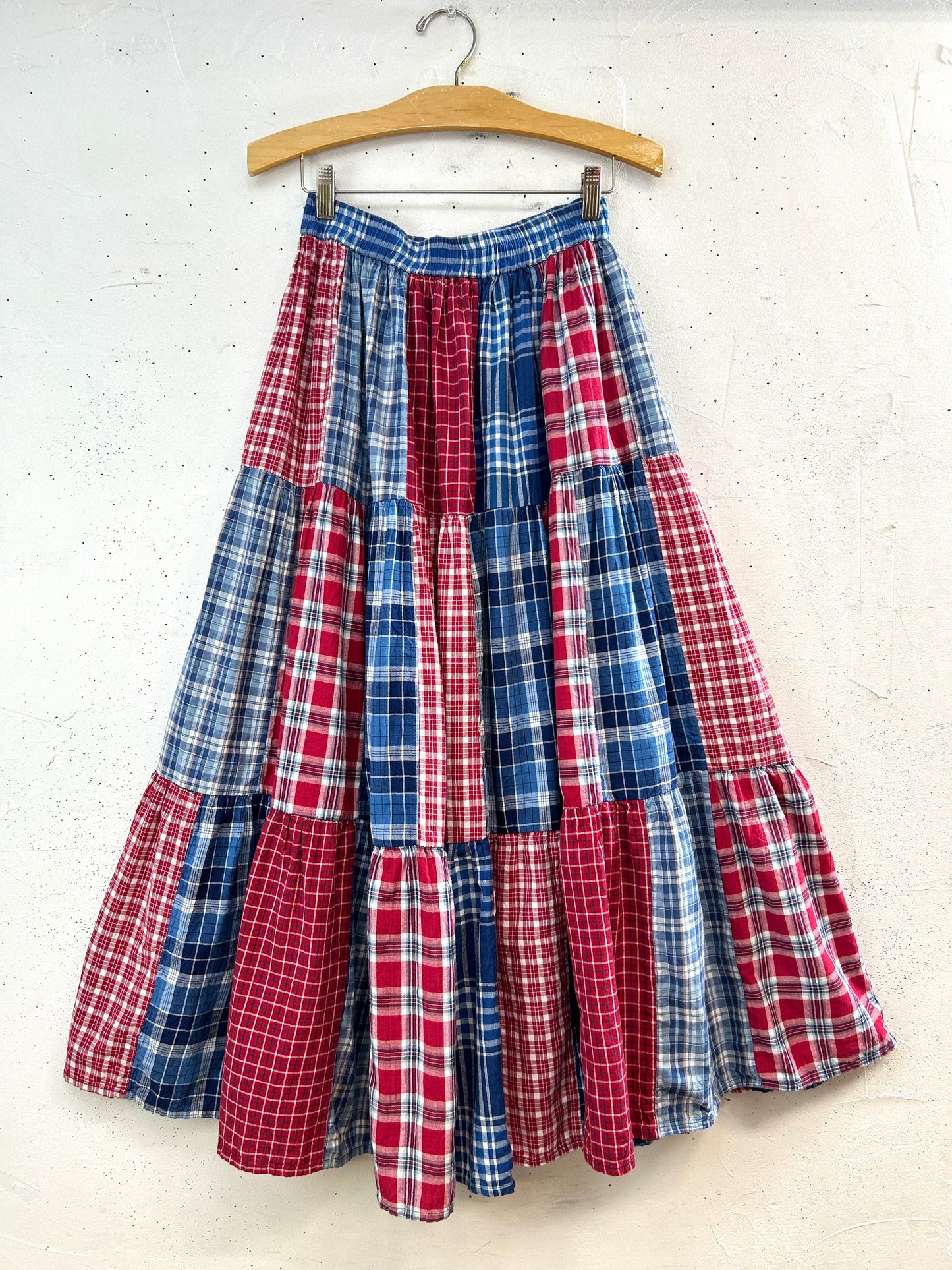 Vintage Patchwork Tiered Skirt [H33537]