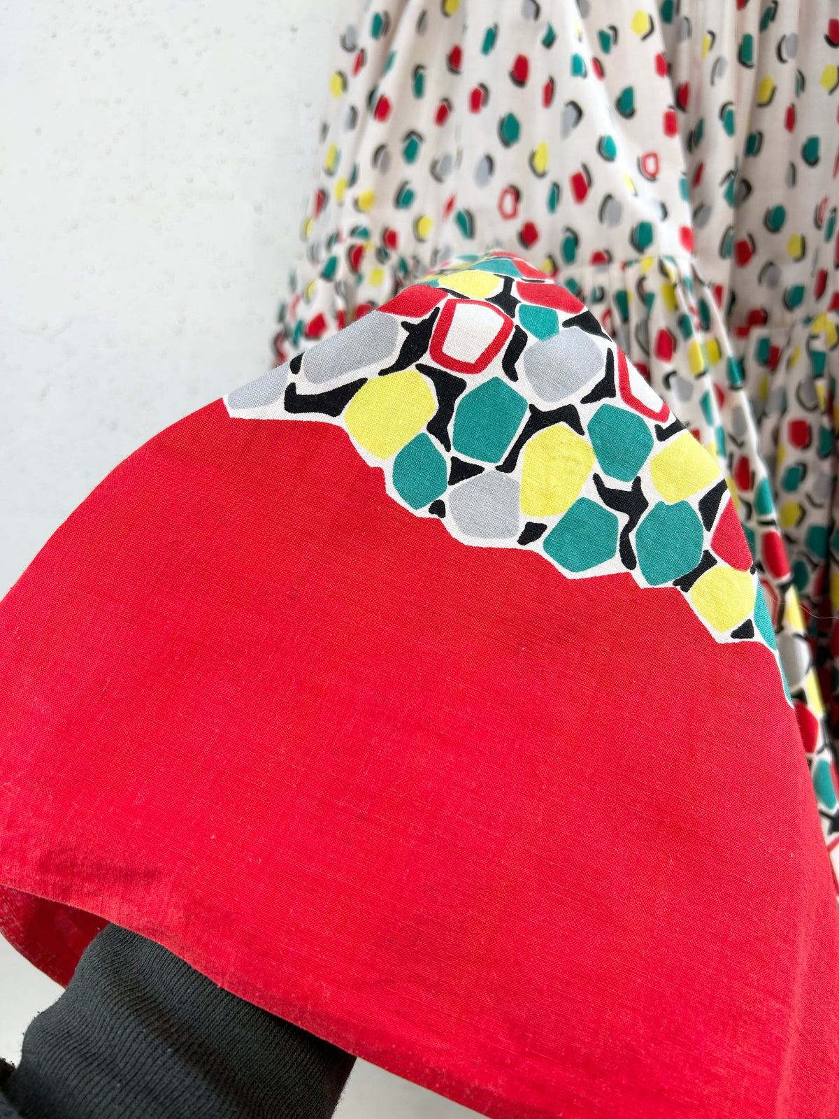 '50s Vintage End Pattern Skirt [J34113]