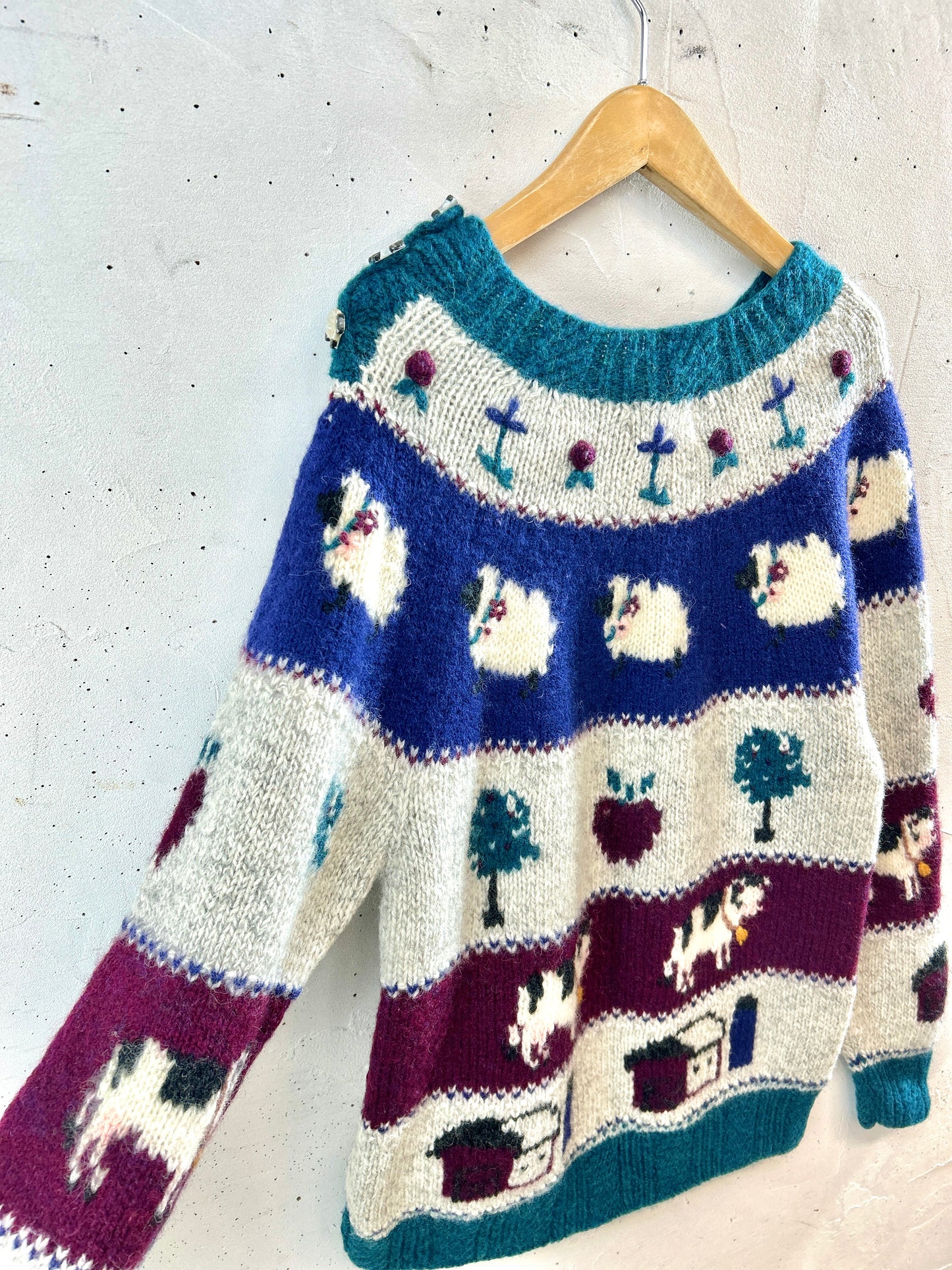 Vintage Knit Sweater 〜Wool rich〜［K30778]