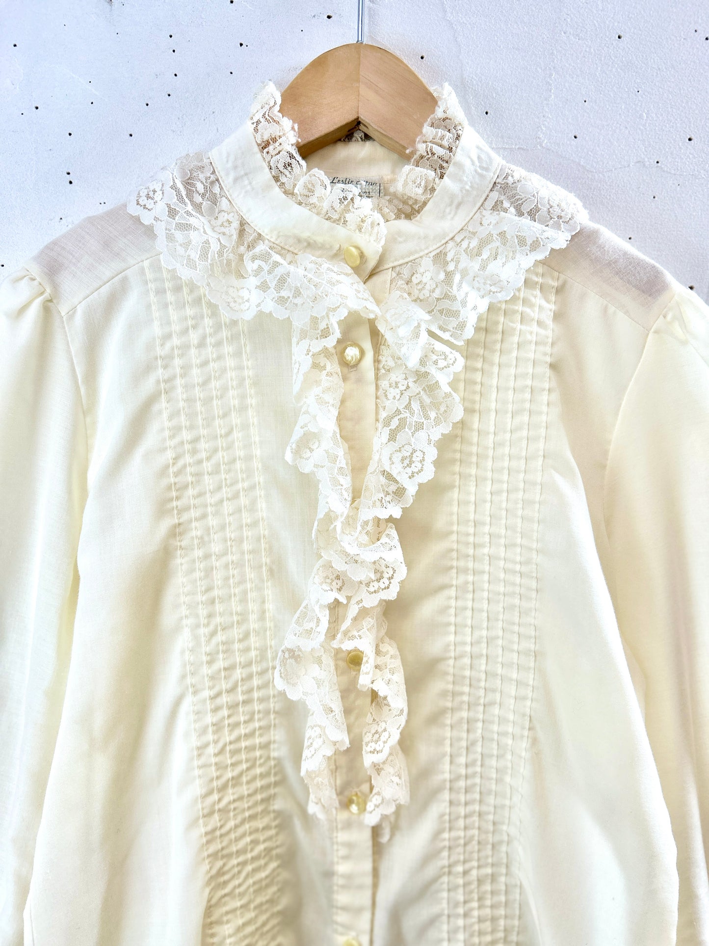 Vintage White Blouse MADE IN USA [I30183]