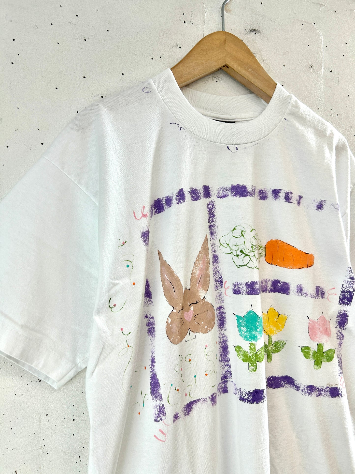 Vintage Hand Painted T-Shirt 〜BEST FRUIT OF THE LOOM 〜 MADE IN USA [E32439]