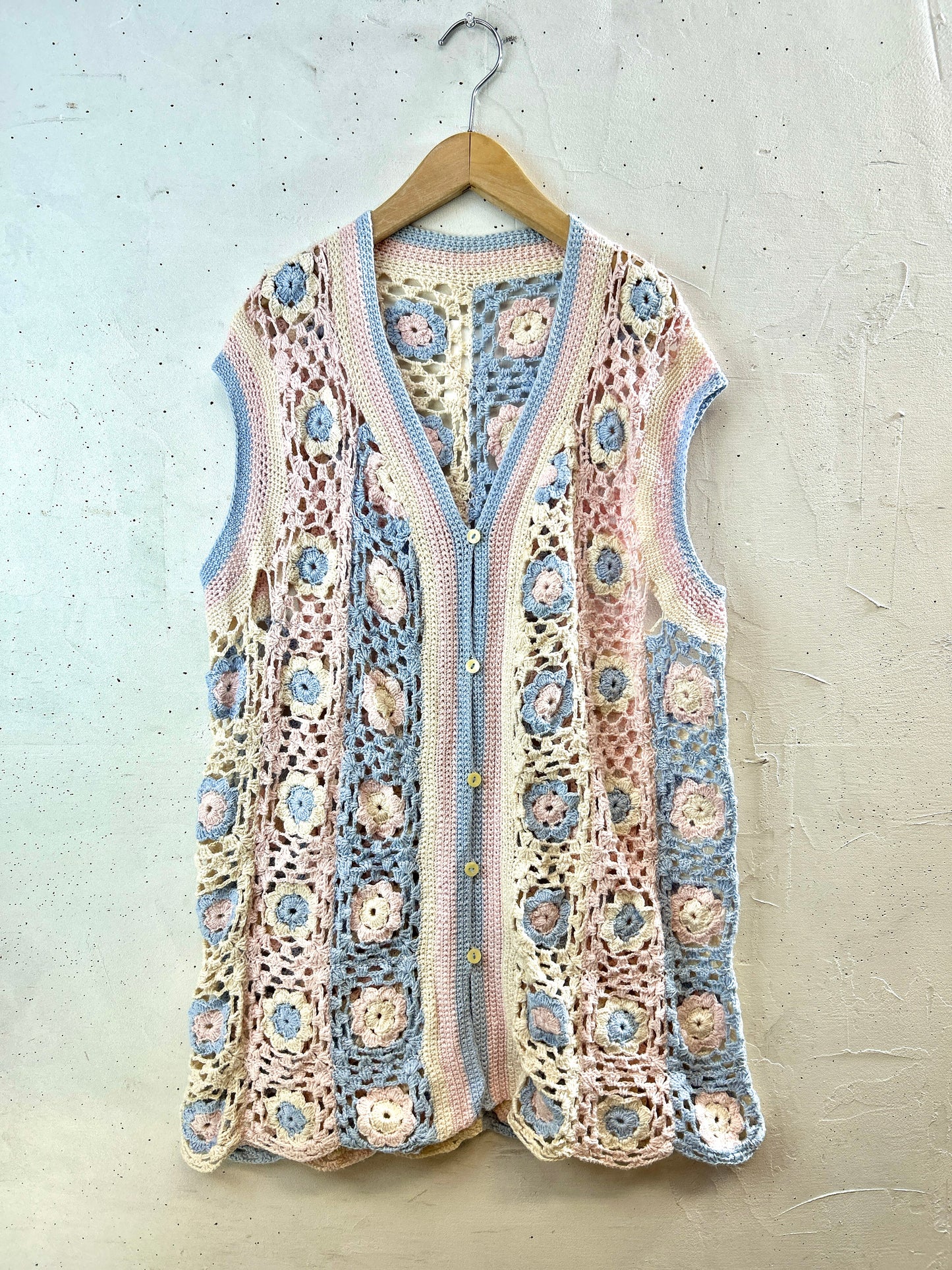 Vintage Granny Square Vest [I30999]