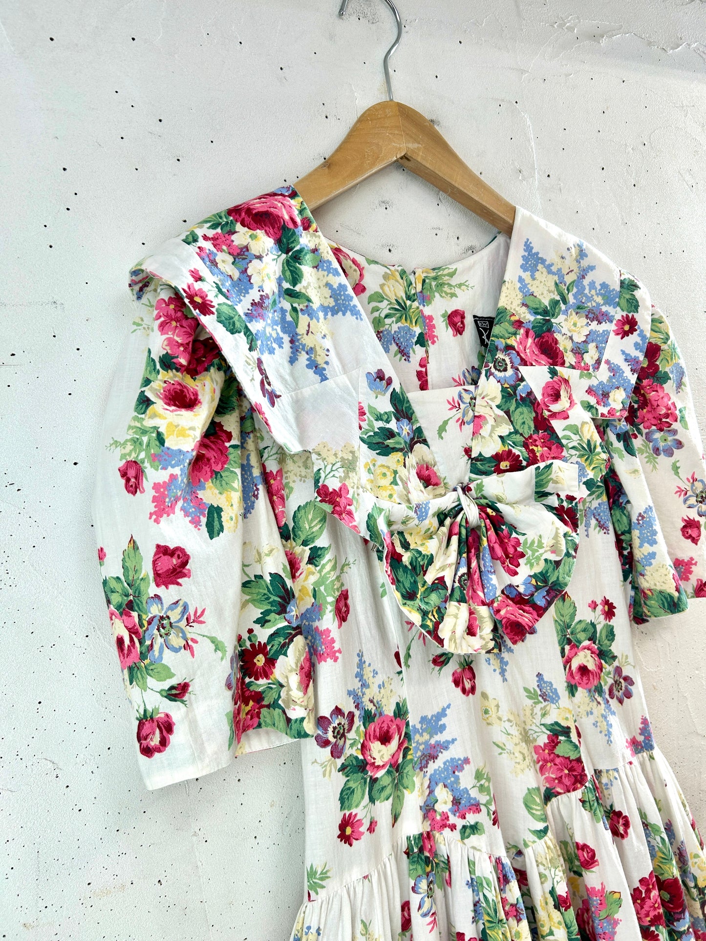 Vintage Sailor Collar Dress MADE IN USA [G33245]