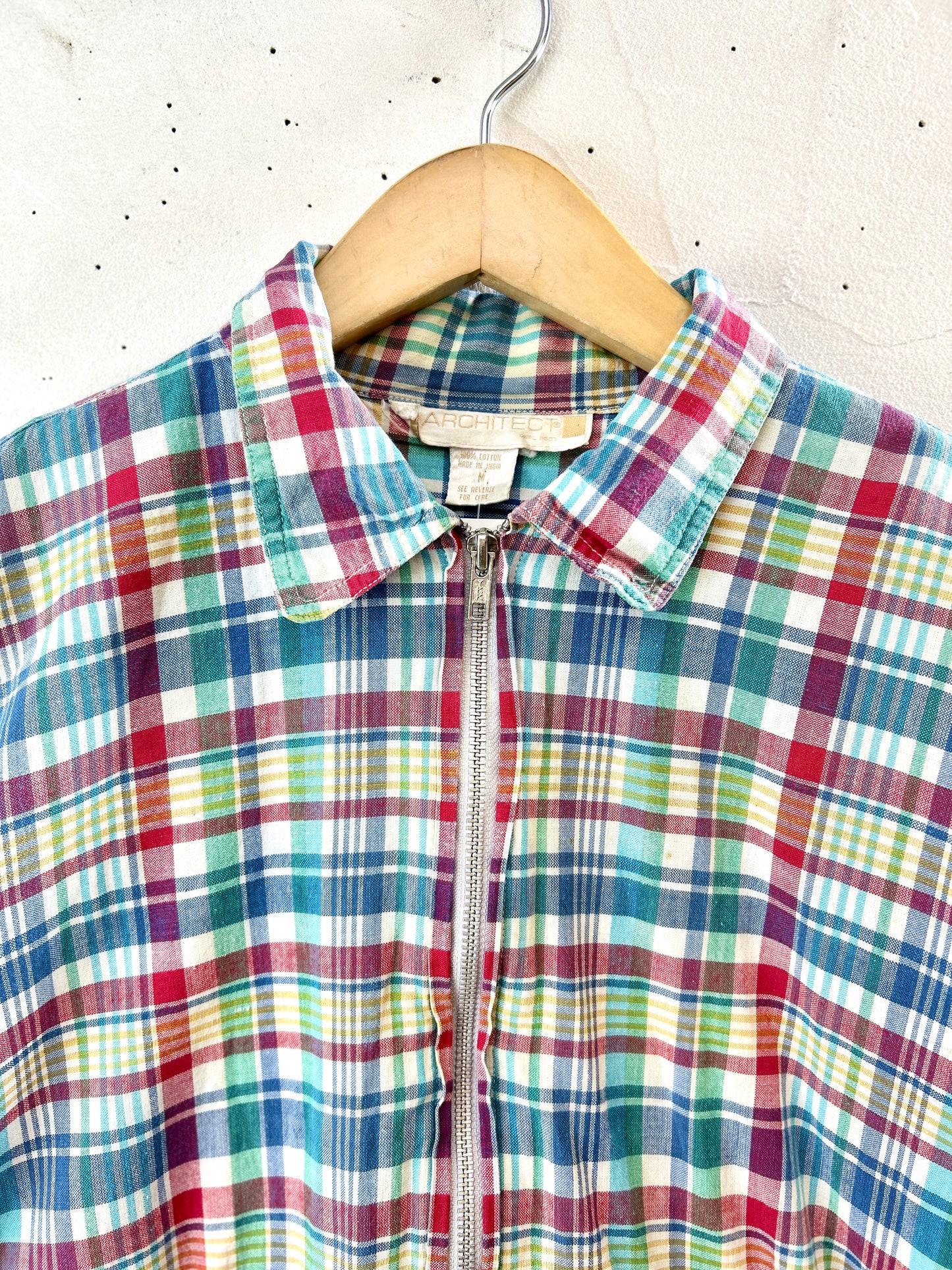 Vintage Plaid Jacket　MADE IN INDIA  [I3104]