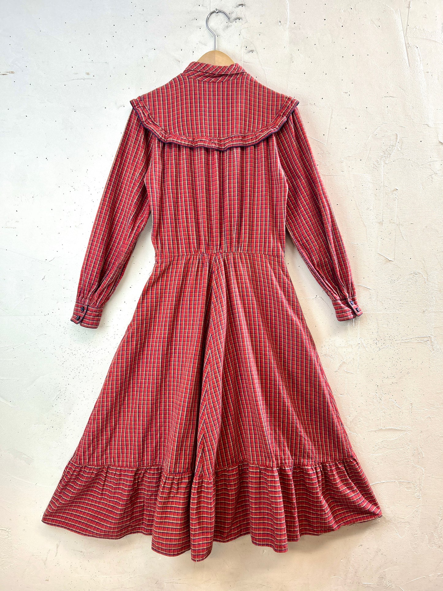 Vintage Flannel Dress [J30613]