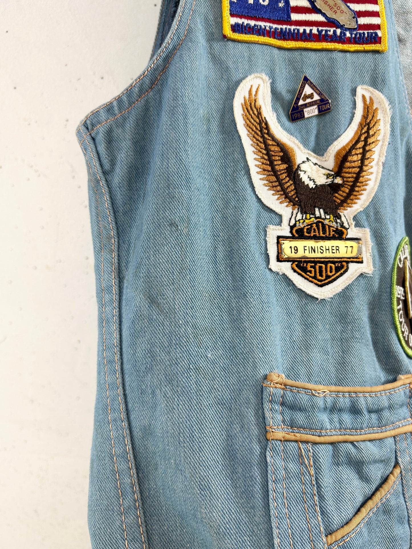 '70s Vintage Patch Vest [K30781]