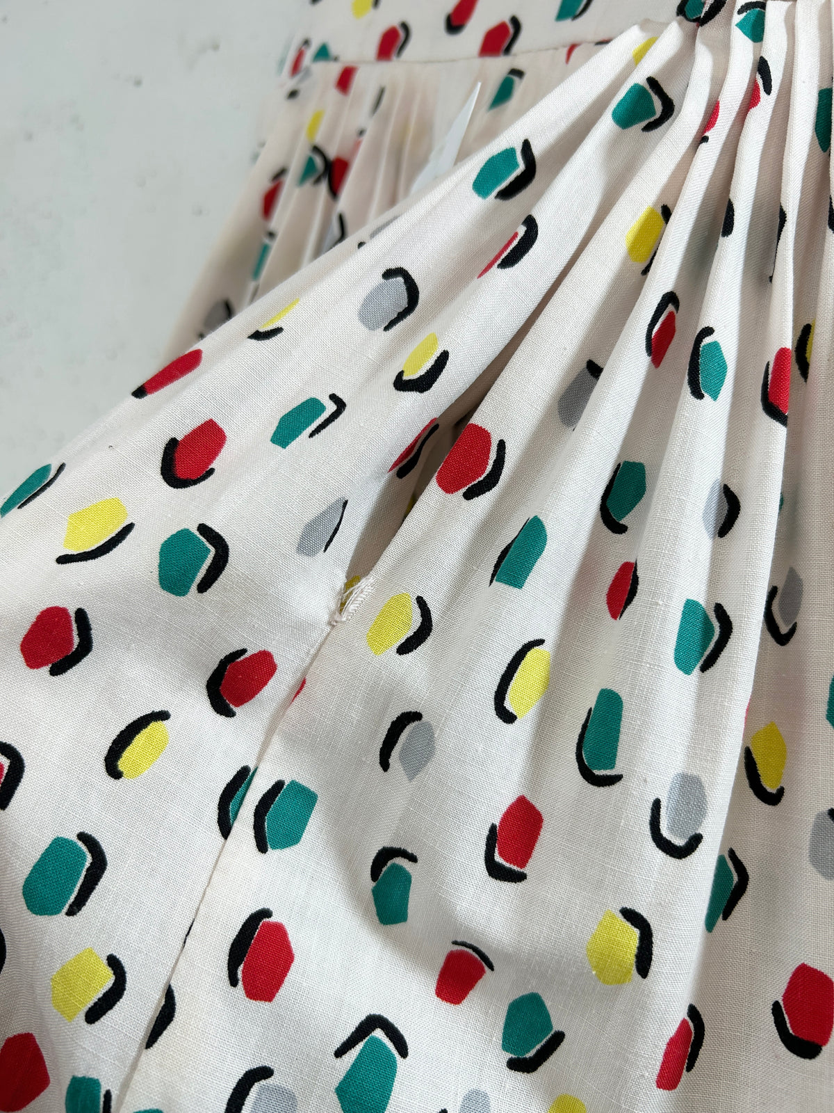 '50s Vintage End Pattern Skirt [J34113]