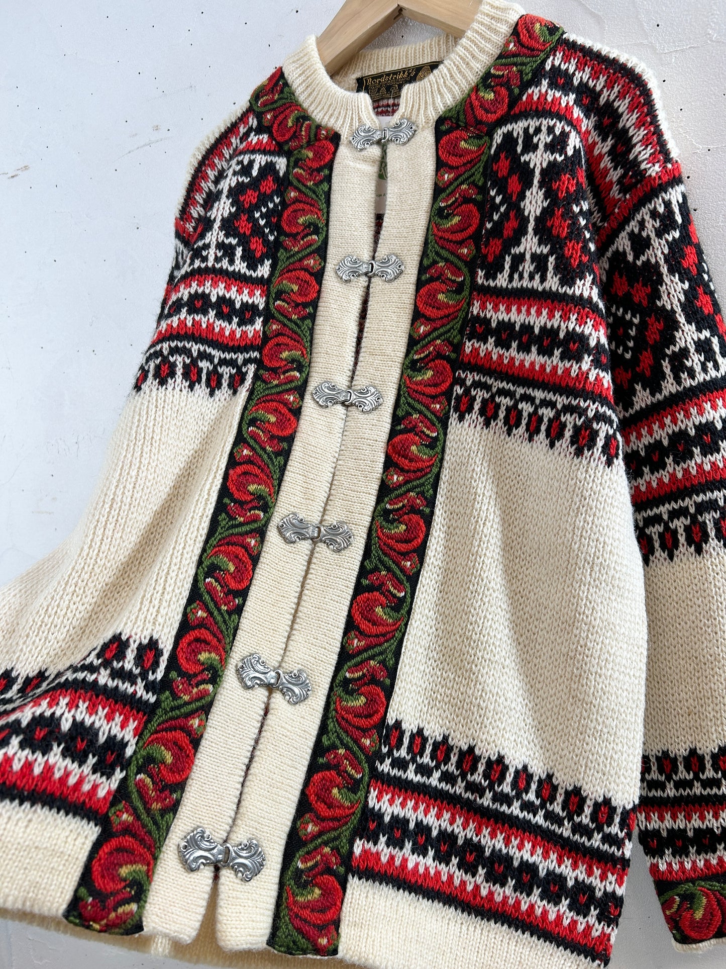 Vintage Nordic Knit Cardigan  MADE IN NORWAY [J30492]