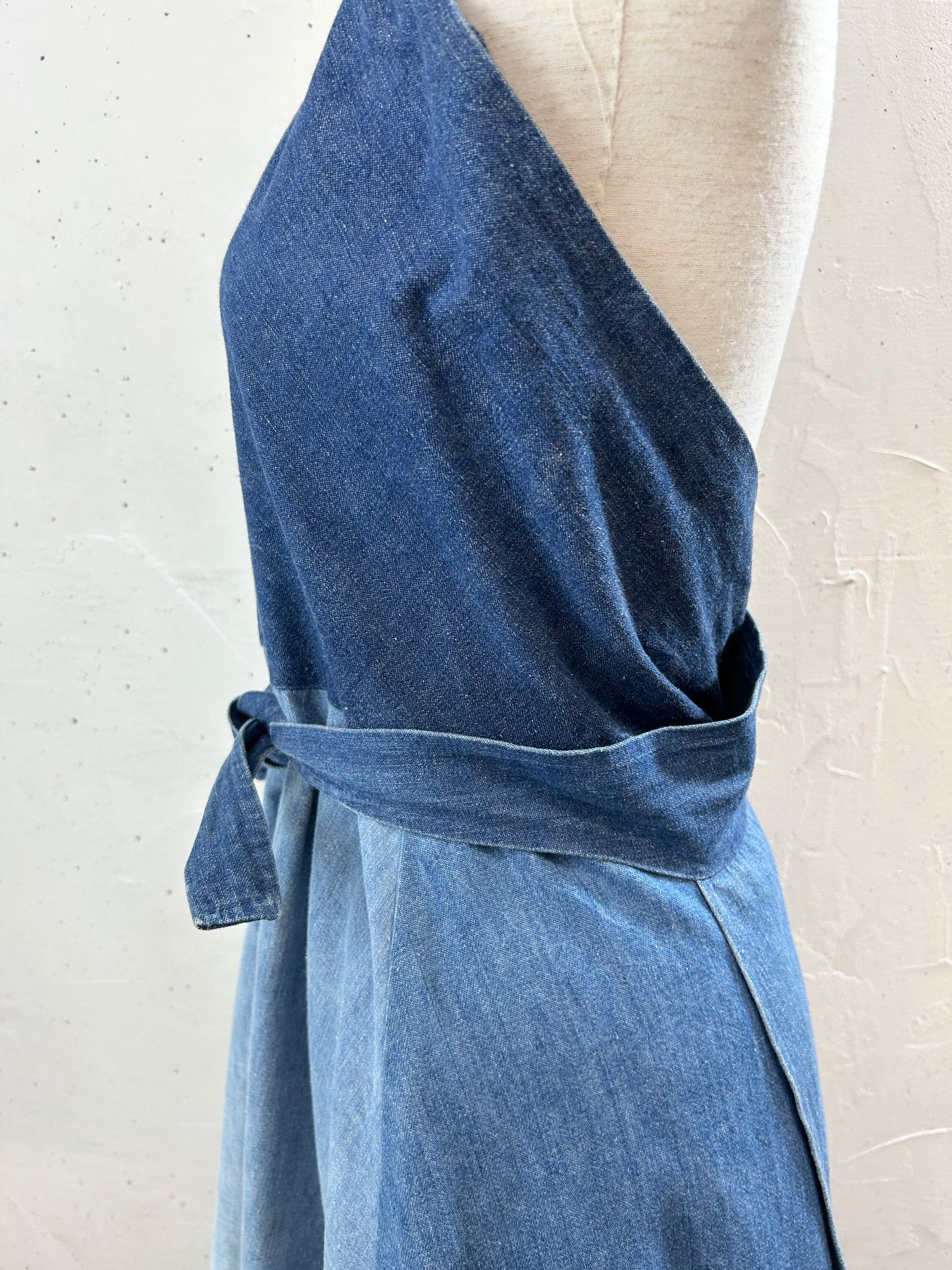 Vintage Dress '70s Denim [H30837]