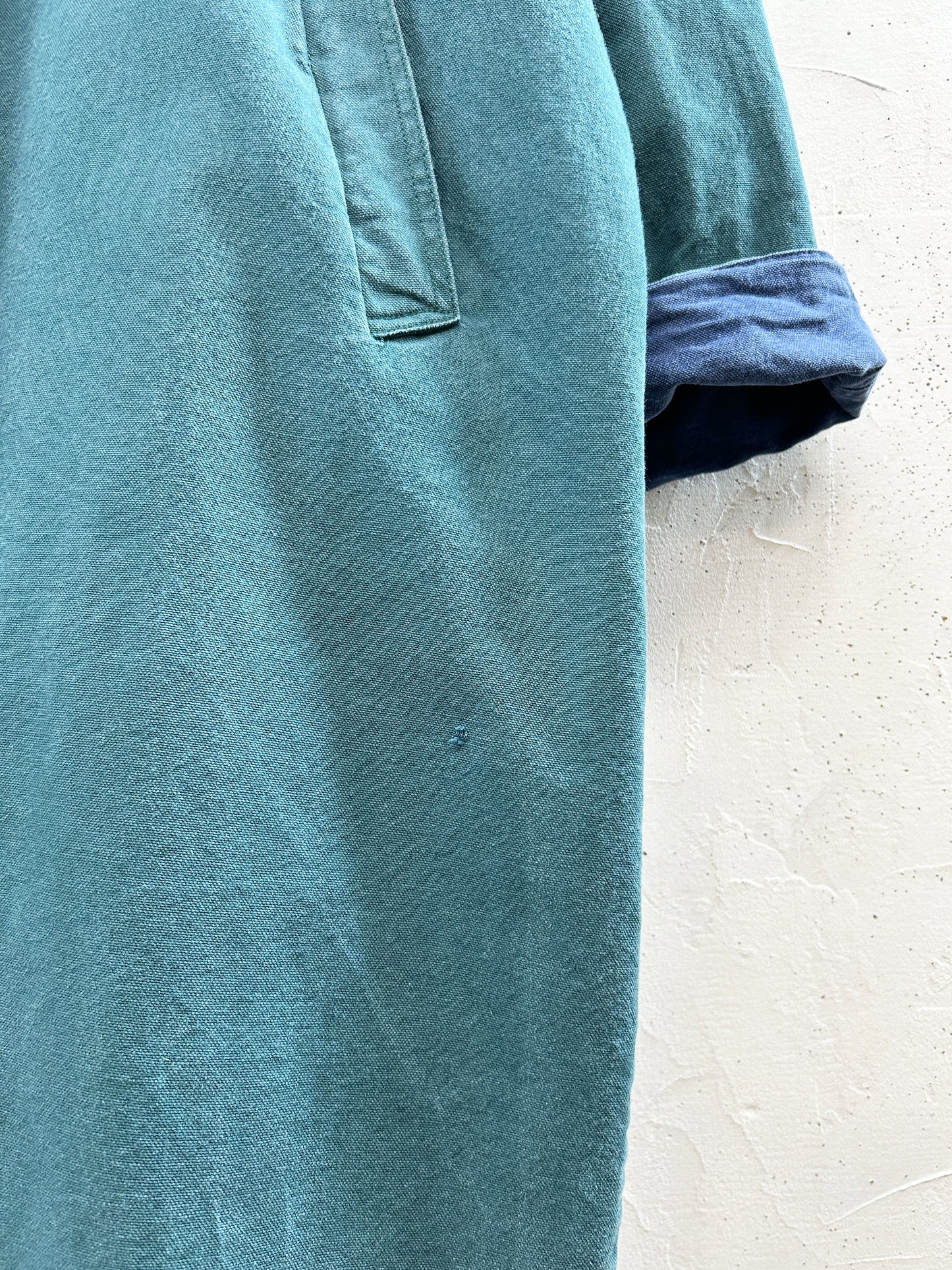 Vintage Denim Coat Navy &Green Reversible [L31042]