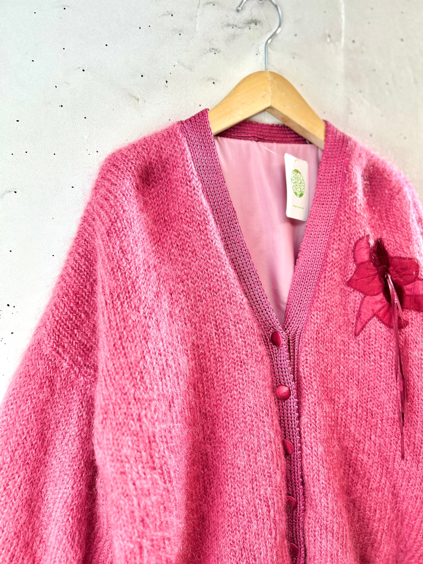 Vintage Mohair Knit Cardigan MADE IN ENGLAND [L30943]