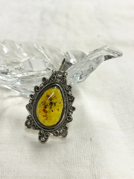 Vintage 925 Silver MEXICO Pendant Top [J30537]