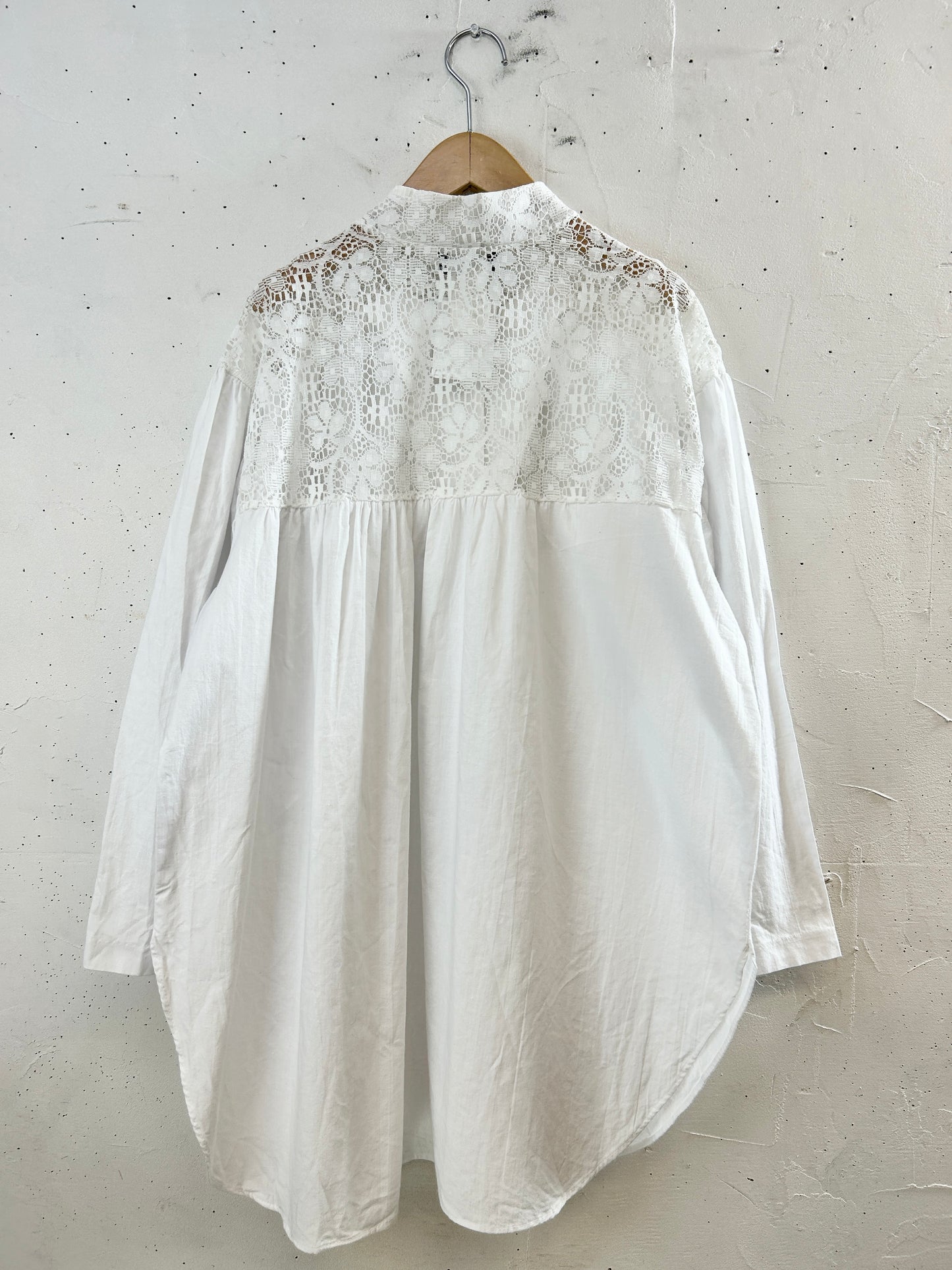 Vintage White Lace Blouse [H30887]
