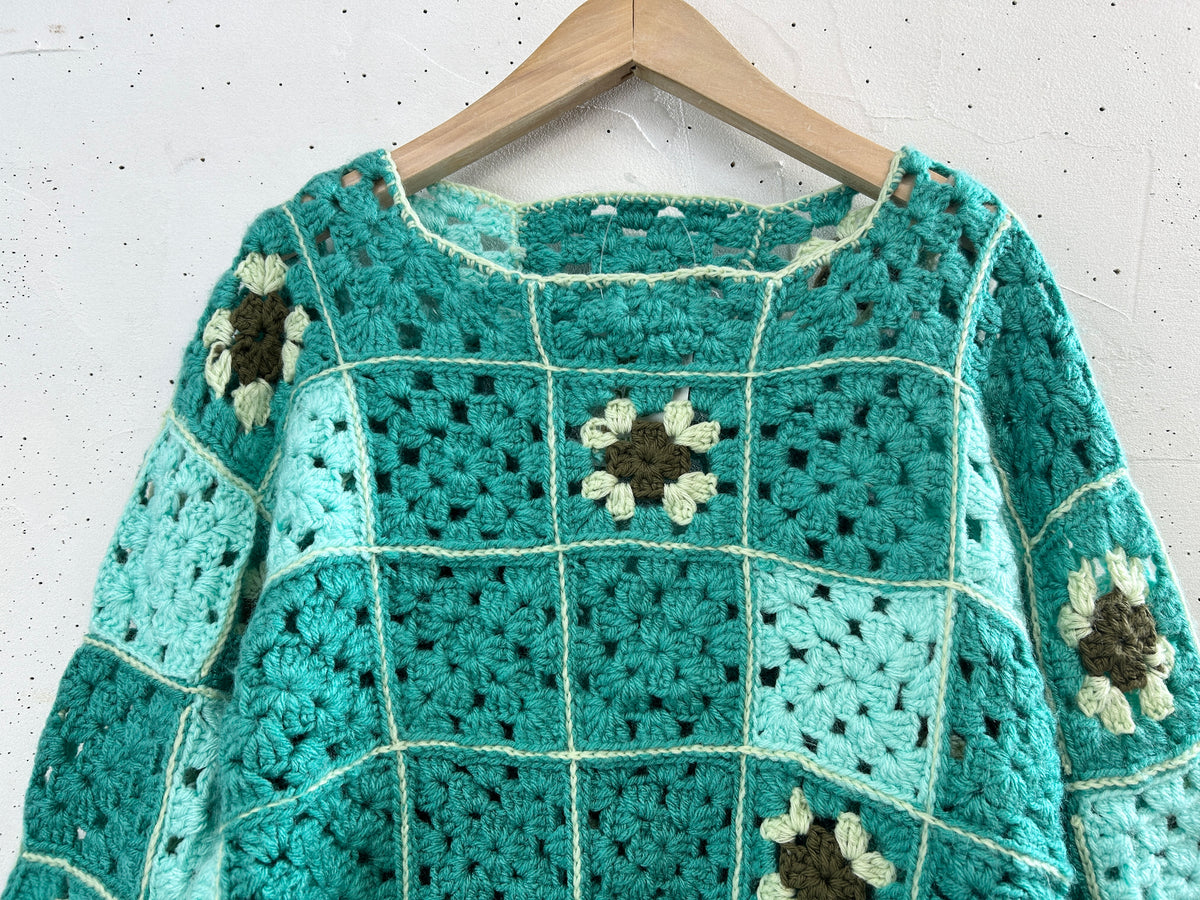 Vintage Granny Square Knit [J34176]