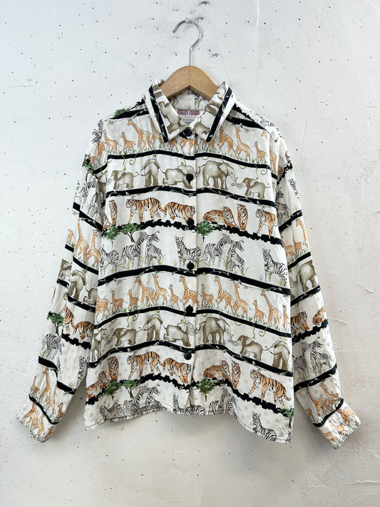 Vintage Silk Shirt 〜MAGGY LONDON〜 [I30208]