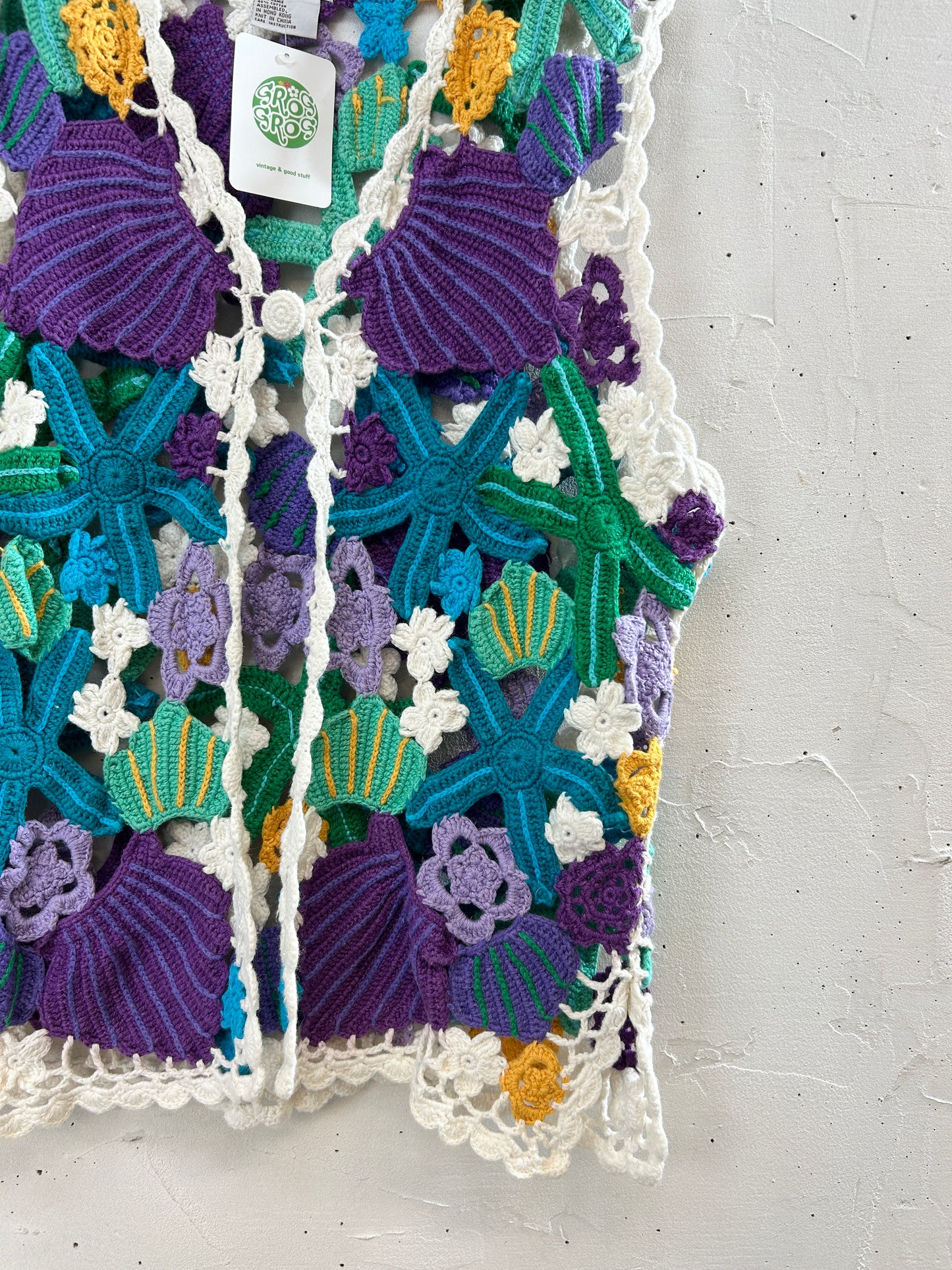 Vintage Crochet Vest [I30149]