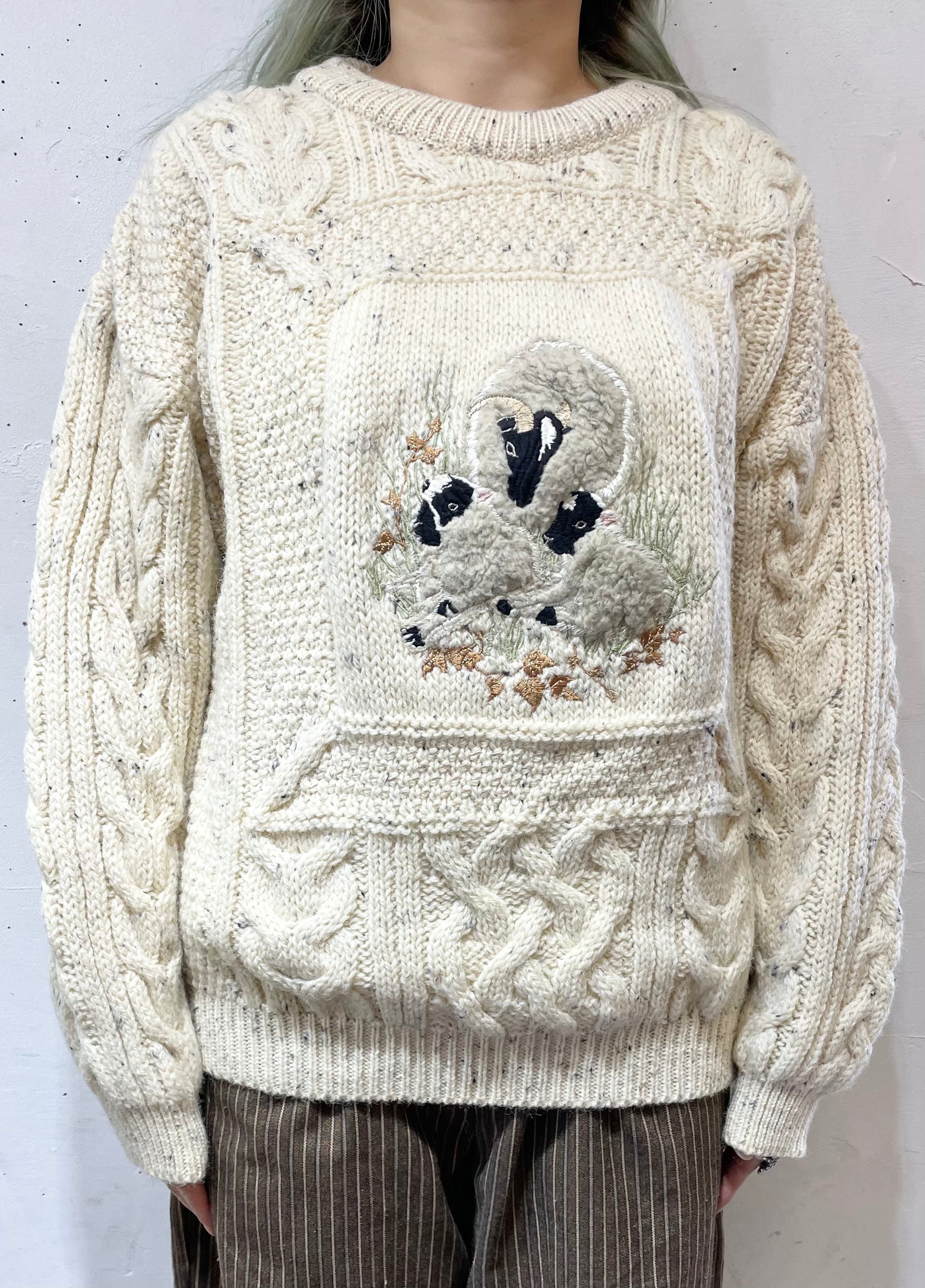 Vintage Aran Knit Sweater [A25994]