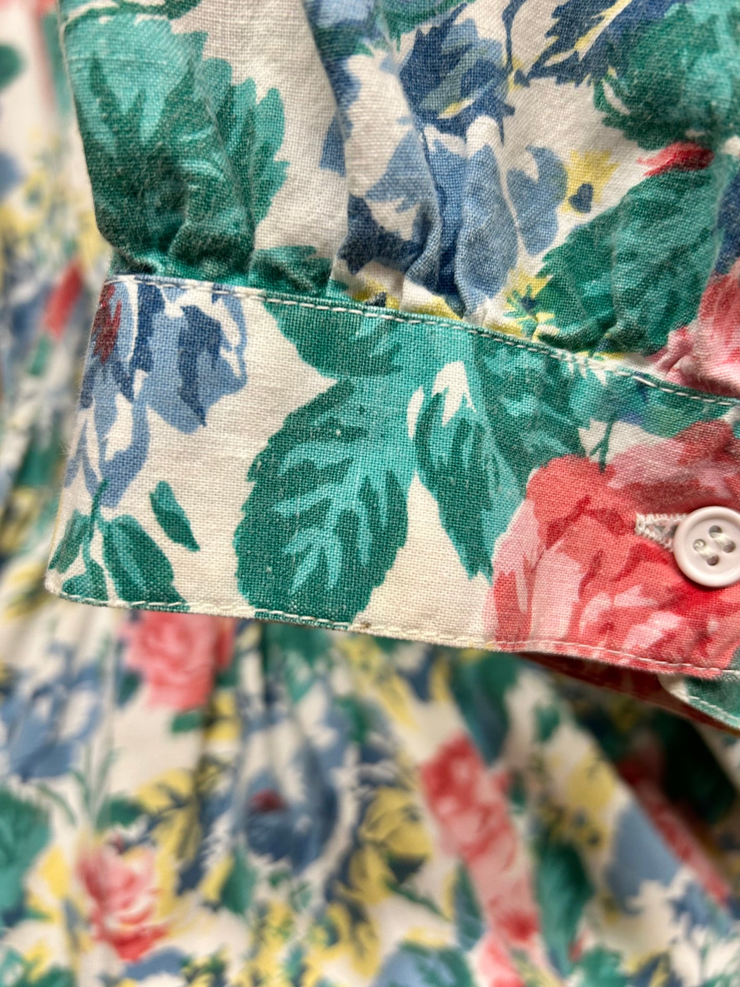 Vintage Indian Cotton Flower Dress [G30668]