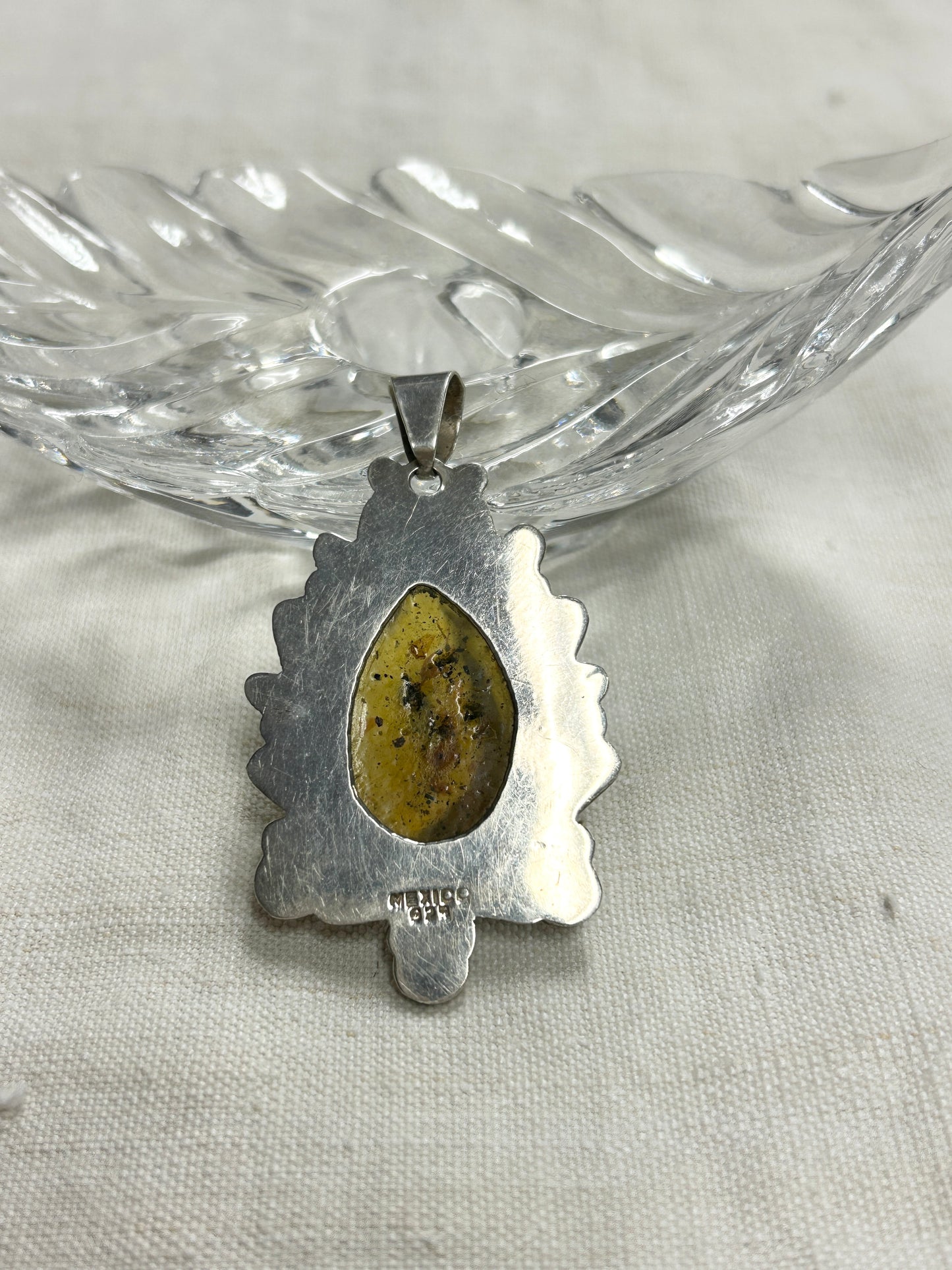 Vintage 925 Silver MEXICO Pendant Top [J30537]