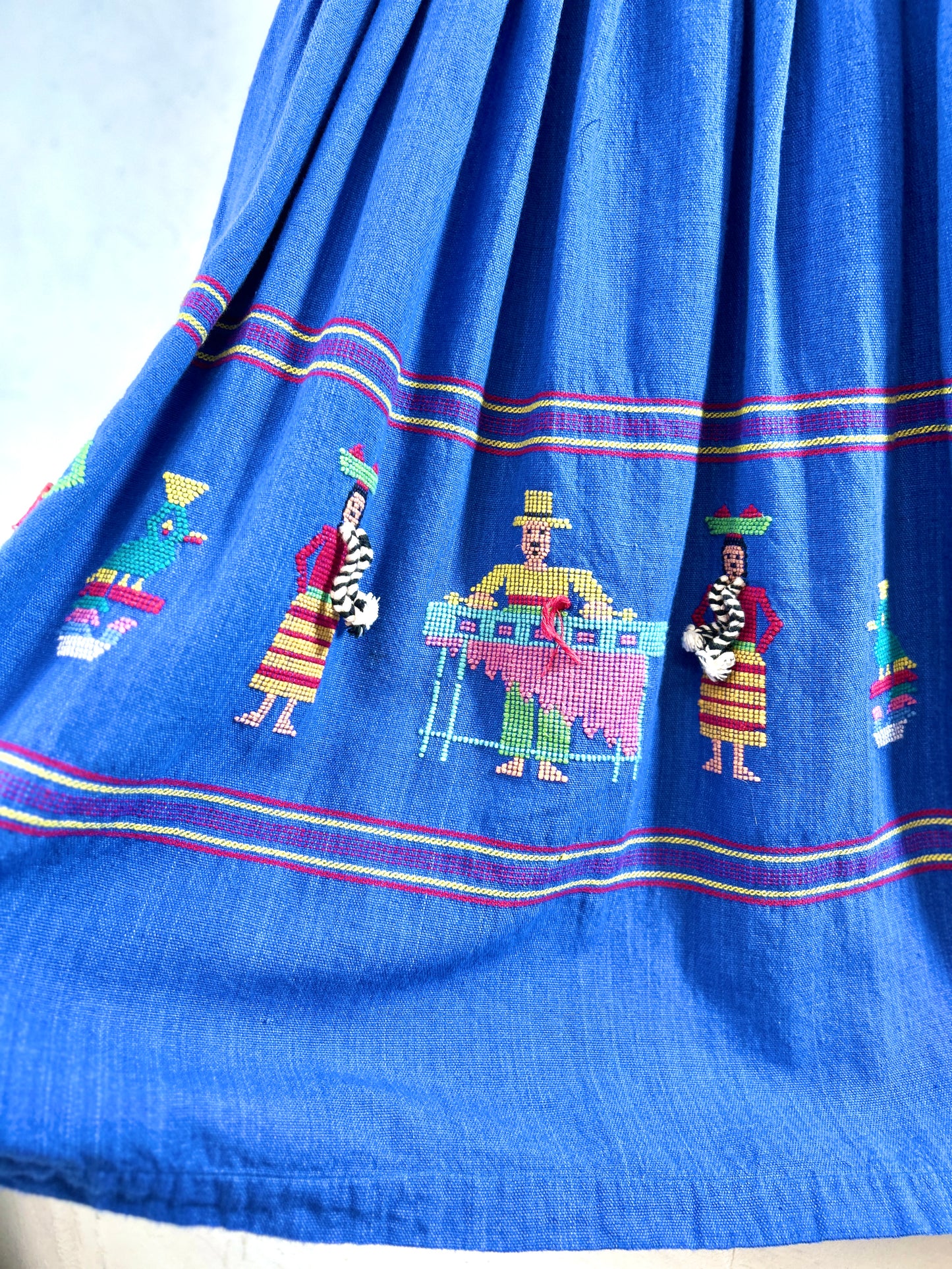Vintage Guatemala Embroidery Skirt [H30814]