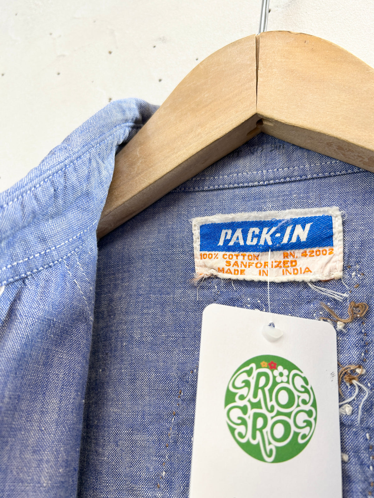 '70sVintage Chambray Shirt[I33801]